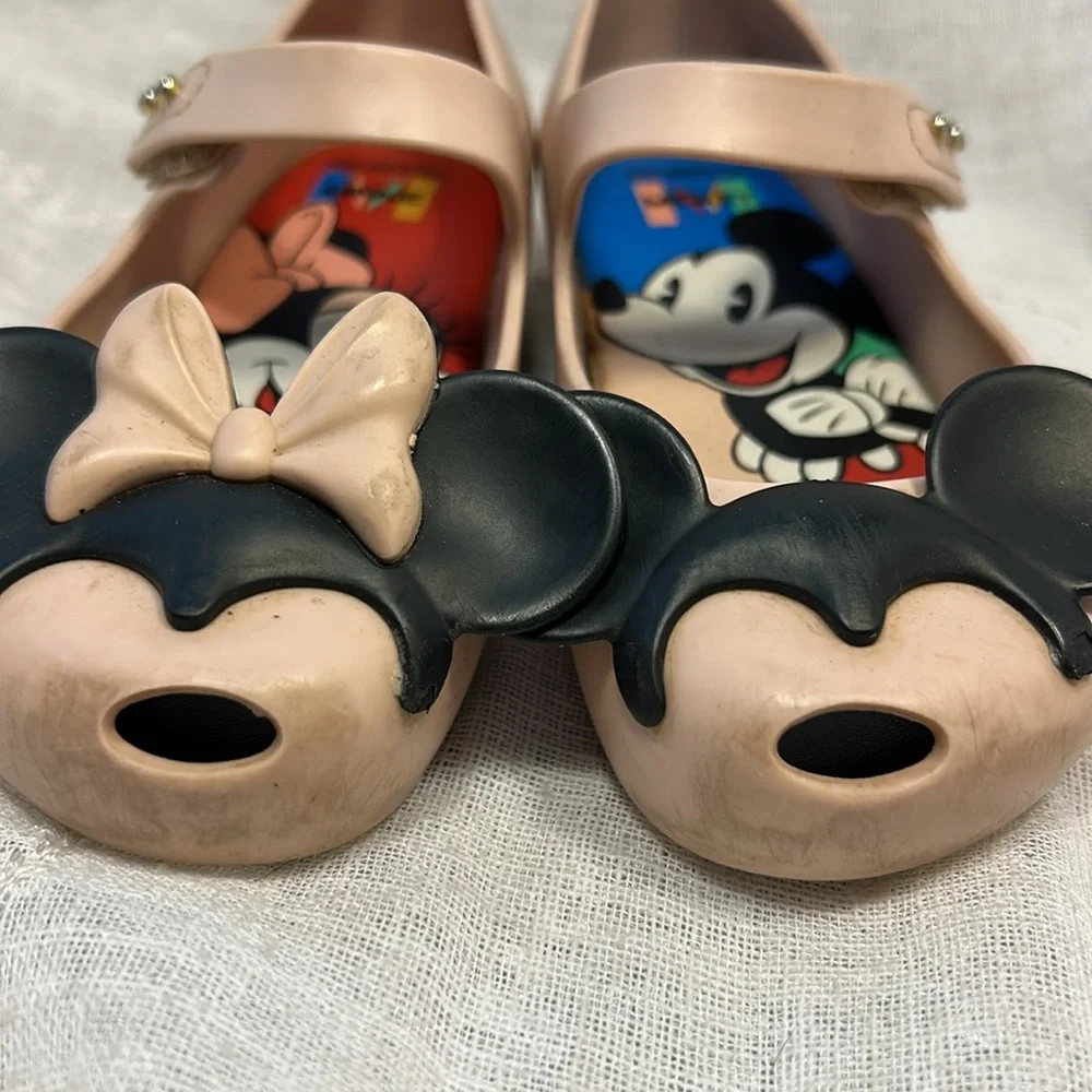 Mini Melissa Mikey and Minnie mouse cute peep toe sandals